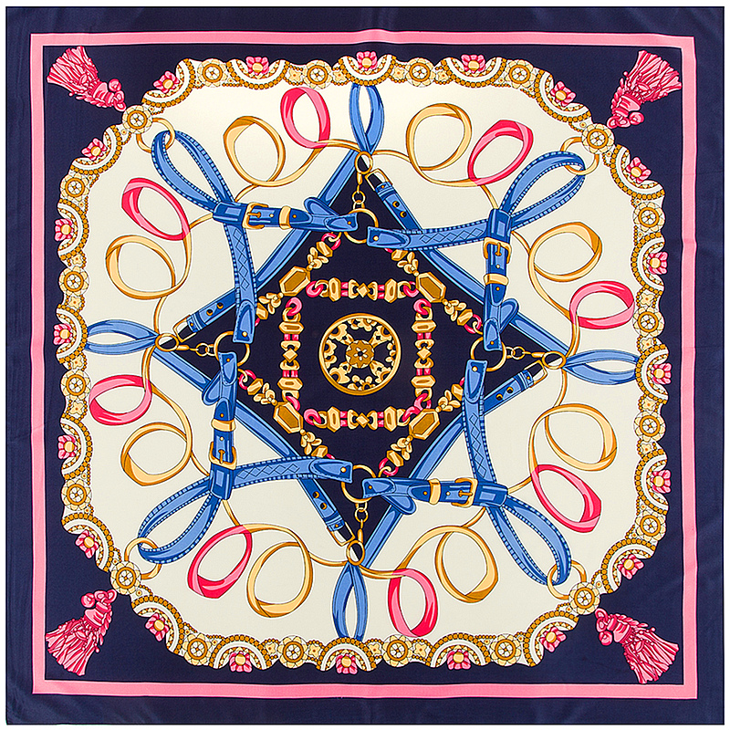 New Twill Silk Scarf Women Melt Chain Printing Square Scarves Fashion Shawl&Wraps Female Foulard Kerchief Bandana 100cm*100cm
New Twill Silk Scarf Women Melt Chain Printing Square Scarves Fashion Shawl&Wraps Female Foulard Kerchief Bandana 100cm*100cm