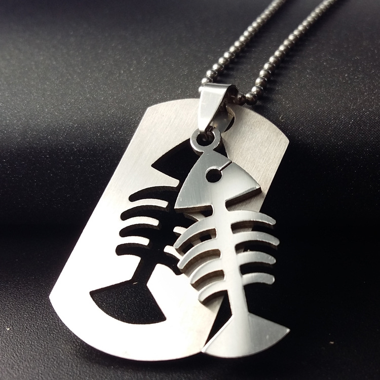 1pcs stainless steel double layer fish bone charm pendant necklace detachable fish bone necklace sea bottom animal bone necklace jewelry
1pcs stainless steel double layer fish bone charm pendant necklace detachable fish bone necklace sea bottom animal bone necklace jewelry
