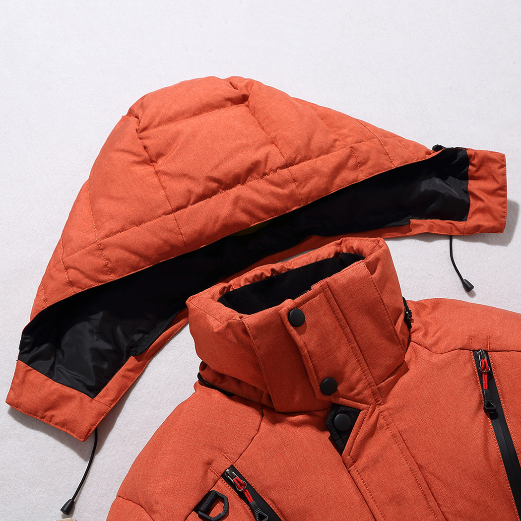 Men's Down & Parkas Winter Men Warm Parka Coats Padded Cotton Hooded Jacket Outwear 2021 Brand Outdoor Male Ski Coat Hat Detachable