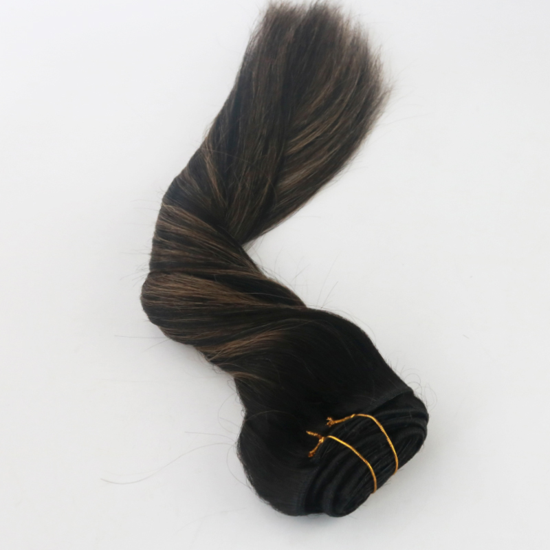 High Quailty Brazilian Remy Hair #1B#6#1B Balayage Color 14-24" Straight Hair Bundles Clip In Hair Extensions Free Shipping