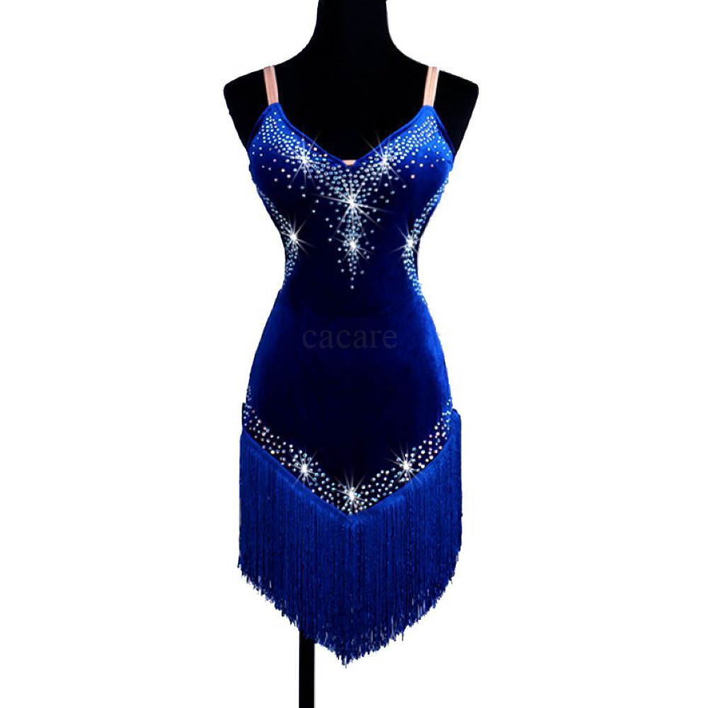 Velvet Latin Dance Dress Women Samba Dance Costumes Tango Salsa Dress Samba Costume 4 Colors D0177 Backless with Rhinestones Tassels, Purple
Velvet Latin Dance Dress Women Samba Dance Costumes Tango Salsa Dress Samba Costume 4 Colors D0177 Backless with Rhinestones Tassels, Purple