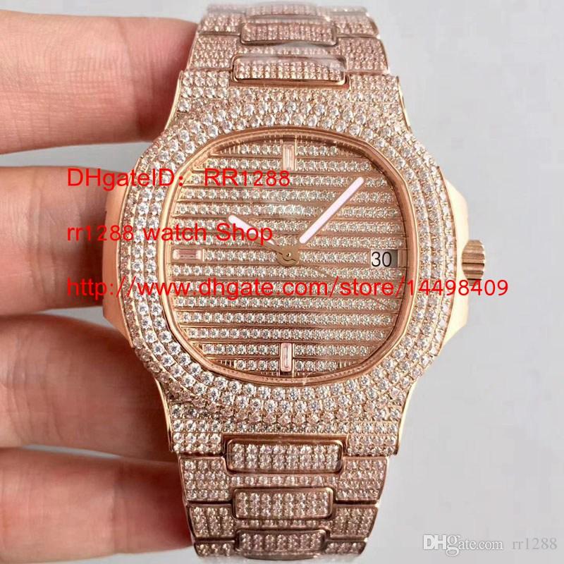 Factory TOP Watch Full Diamond Watch cal. 324 Movement rose gold Waterproof Luxury Man Watch 40mm 5719/1G-001 FullIce Mens Watches
Factory TOP Watch Full Diamond Watch cal. 324 Movement rose gold Waterproof Luxury Man Watch 40mm 5719/1G-001 FullIce Mens Watches