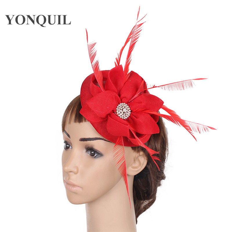 Charming 16 colors select Imitation Sinamay Fascinator base with feather adorn hat elegant women millinery hair accessories headband
Charming 16 colors select Imitation Sinamay Fascinator base with feather adorn hat elegant women millinery hair accessories headband