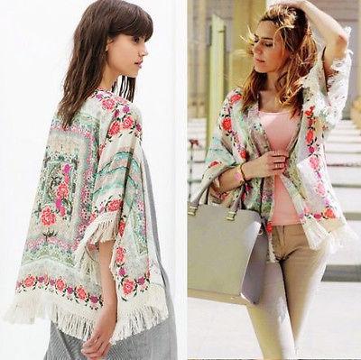 Floral Tassels Fringed Cuff Hem Chiffon Kimono Cardigan Blouse Shirt Jacket Tops, Pink
Floral Tassels Fringed Cuff Hem Chiffon Kimono Cardigan Blouse Shirt Jacket Tops, Pink