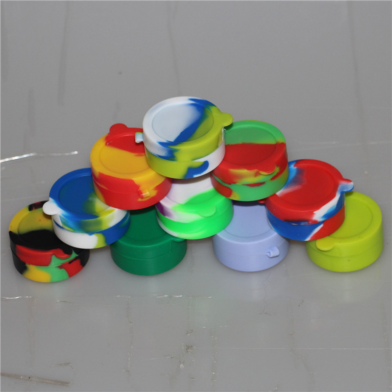 Nonstick Wax Containers 10ml silicone box big wax can Silicon container Colorful Non-stick wax jars dab storage jar oil silicone dab rigs