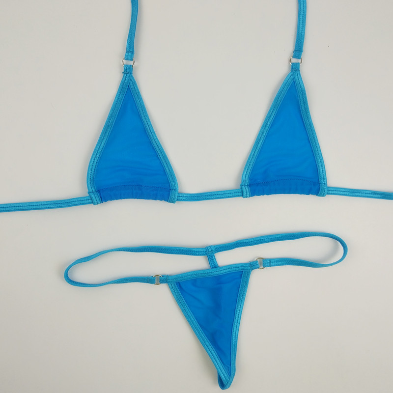 Transparent Mini Micro Bikini Set Women Hot Sexy Erotic Lingerie Bra +G String Thongs See Through Bathingsuit Nightwear Costume S18101509 - view 5