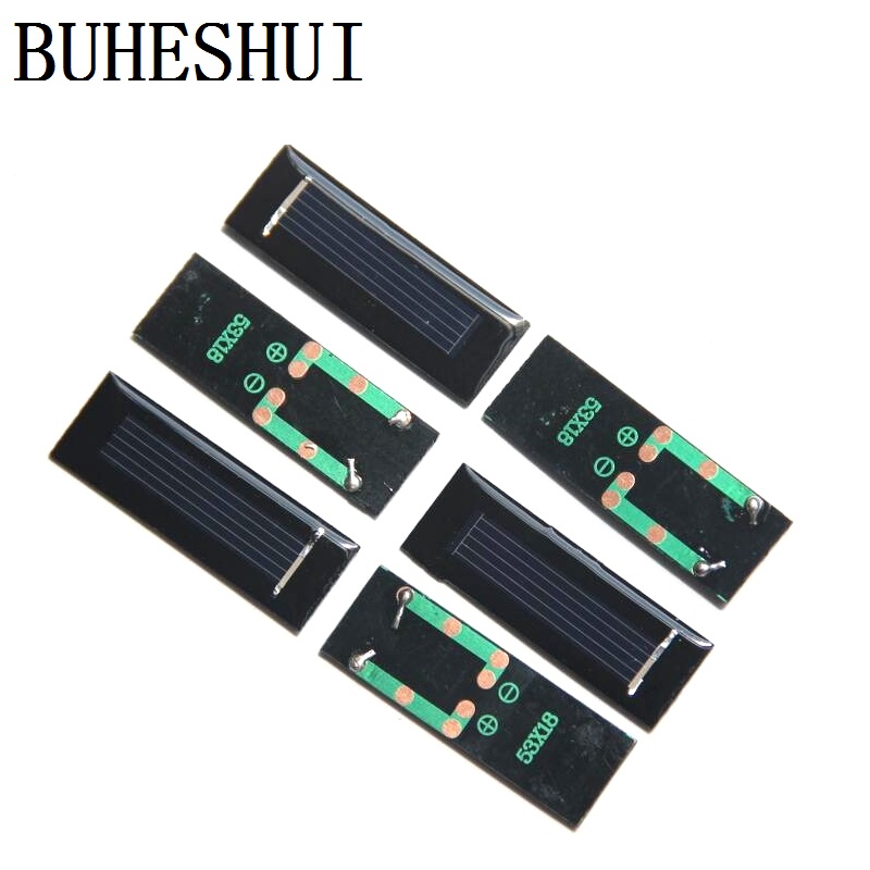 BUHESHUI Polycrystalline Small Mini Solar Panel Module 0.5V 250MASolar Cells Education Kits Study 100pcs/lot Epoxy 53*18*2.5MM
BUHESHUI Polycrystalline Small Mini Solar Panel Module 0.5V 250MASolar Cells Education Kits Study 100pcs/lot Epoxy 53*18*2.5MM