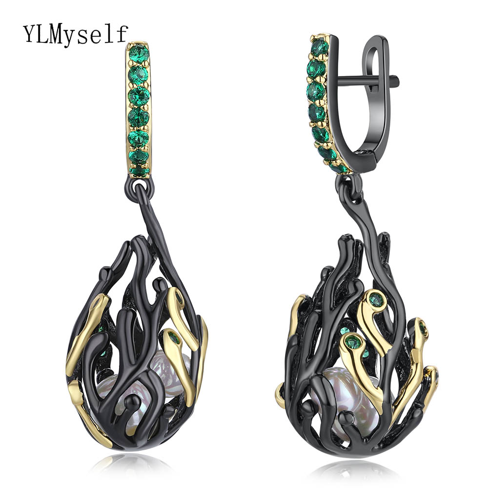 Unique designer long fashion jewelry white pearl green crystal brass jewellery big dangle earrings for women 
Unique designer long fashion jewelry white pearl green crystal brass jewellery big dangle earrings for women