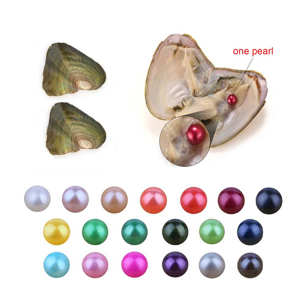 2018 DIY Akoya High quality cheap love freshwater shell pearl oyster 6-7mm red gray light blue pearl oyster with vacuum packaging A-1008 от DHgate WW