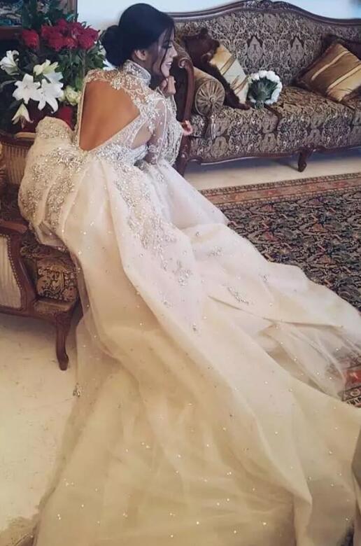 crystal with cape v neck lace gowns backless boho beach plus size see through wedding dresses bridal gown