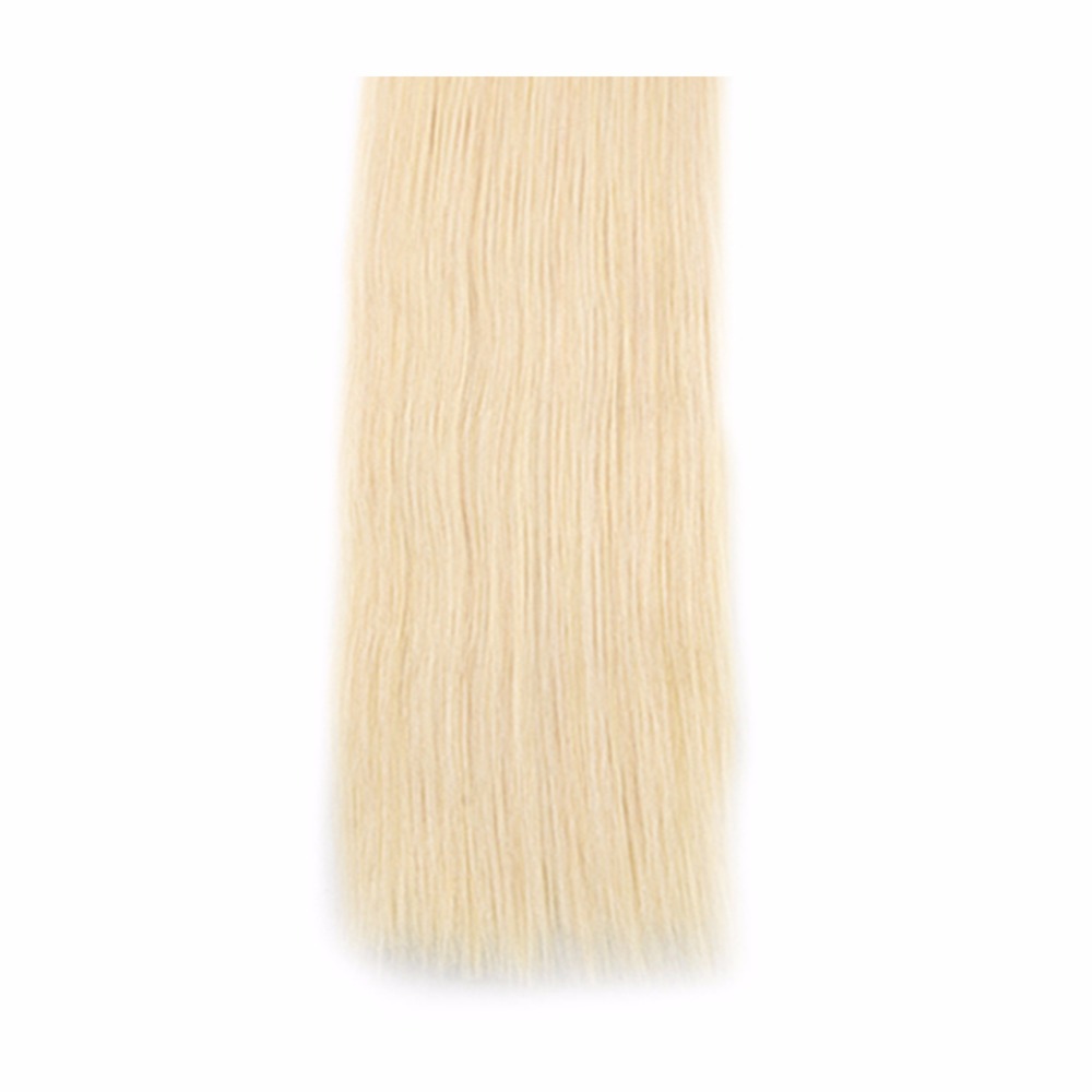 100g 40pcs Silk Straight Tape In Human Hair Extensions 14 16 18 20 22 24 613#Russian Blonde Color
