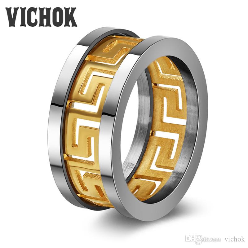 never fading 10mm hollow Rings for Women men band Ring 316L stainless steel steel/gold/black Color Anel Aneis Masculinos with box VICHOK, Silver
never fading 10mm hollow Rings for Women men band Ring 316L stainless steel steel/gold/black Color Anel Aneis Masculinos with box VICHOK, Silver