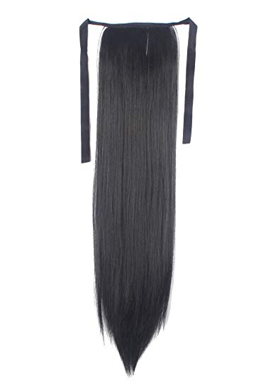 Free shipping 100% Natural Brazilian Remy hair Ponytail Horsetail Clips in/on Human Extension Straight Hair 100g