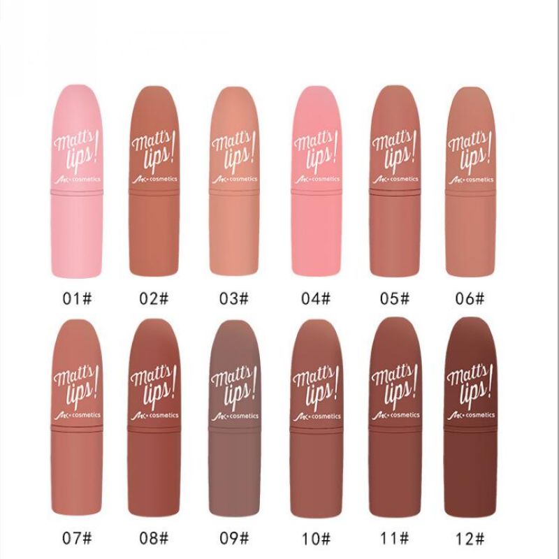 MK Brand Red Velvet Nude Matte Lipstick 12 Colors Waterproof Long Lasting Vampire Brown Beauty Lips Batom Matte Lipstick Makeup
MK Brand Red Velvet Nude Matte Lipstick 12 Colors Waterproof Long Lasting Vampire Brown Beauty Lips Batom Matte Lipstick Makeup
