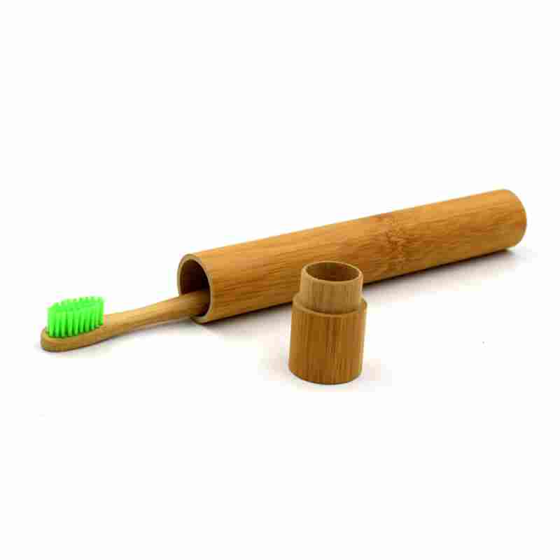 Natural Bamboo Toothbrush Eco-friendly Material Bamboo Handle Oral Care Toothbrus+Travel Brush Holder Bamboo Cove Set Cepillo De Dientes De Bambu Bamb