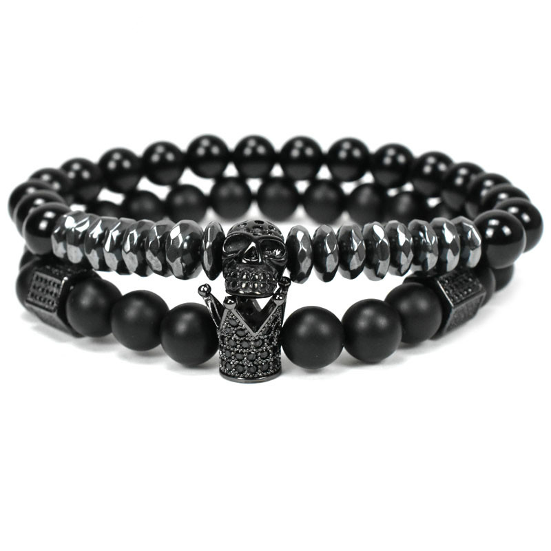 natural stone beads crown bracelet men jewelry Skull Skeleton Titanium Steel bracelets
natural stone beads crown bracelet men jewelry Skull Skeleton Titanium Steel bracelets