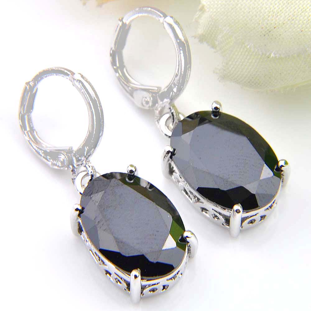 newest jewelry colorful oval morganite kunzite garnet earrings silver gorgeous for women jewelry drop earrings free