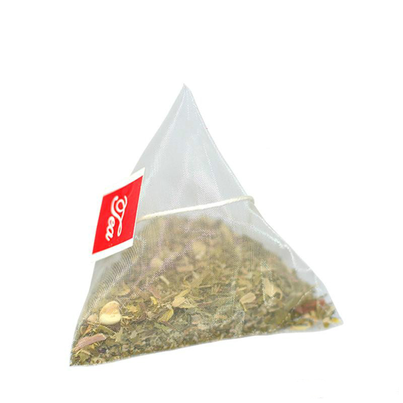 6.5*8cm 5.8x7cm Empty Triangle Tea Bags with Label Heal Seal Nylon Filters Herb Loose Tea Infuser Strainers 500pcs/lot