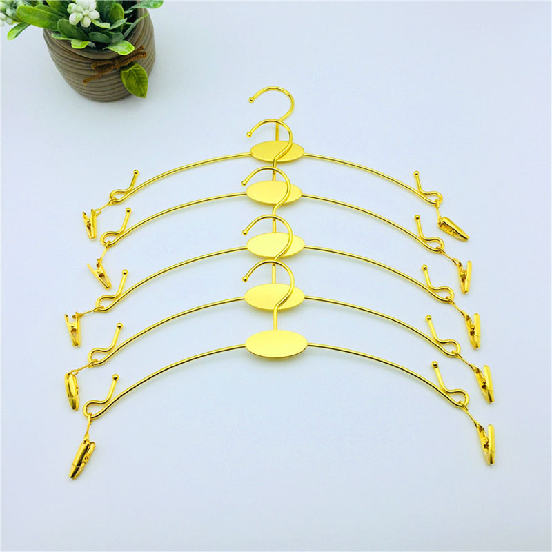 Colored Metal Lingerie Hanger With Clip , Bra Hanger and Underwear Briefs Underpant Display Hangers Free Shipping QW8944