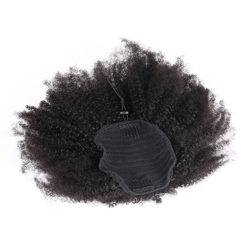 Naturally 3B 3C kinky curly Clip Ins Ponytail For Women Natural Black 1b Curly Clip in Human Hair Extensions 100g-160g