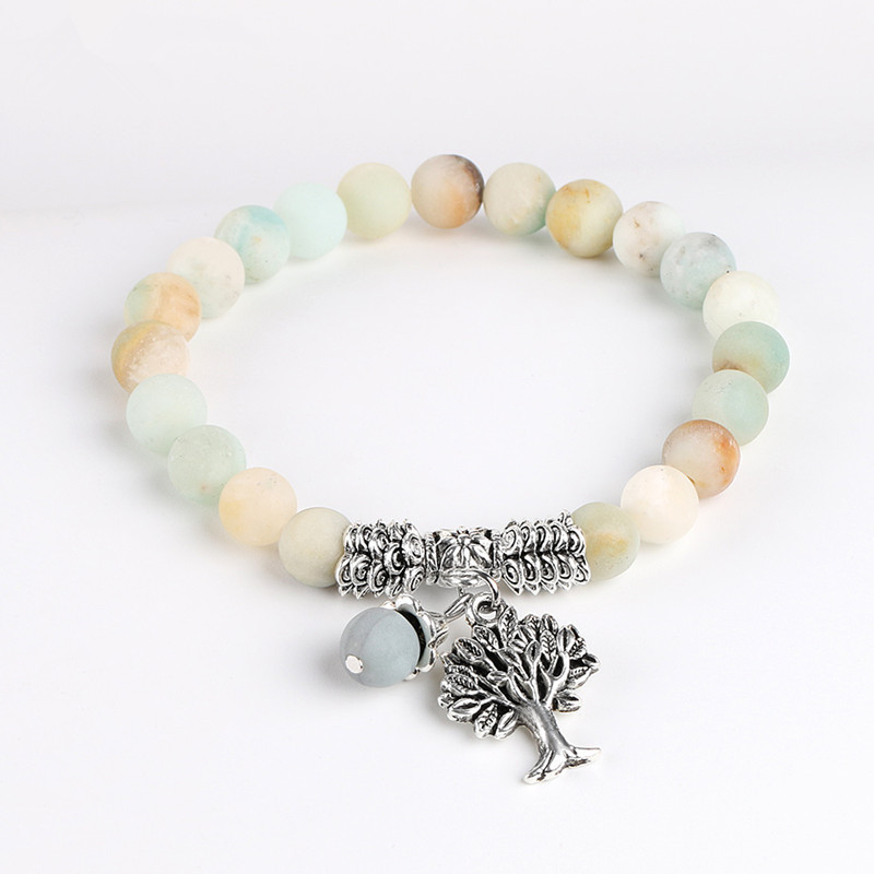 Natural Amazonite Stone Meditation Bracelets Tree of Life Round Prayer Yoga Matte Mala Beads Bracelet Chakra Jewellery
Natural Amazonite Stone Meditation Bracelets Tree of Life Round Prayer Yoga Matte Mala Beads Bracelet Chakra Jewellery