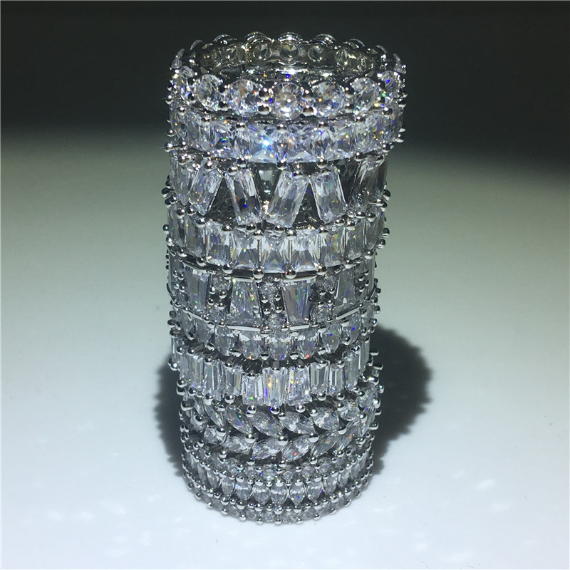9 Styles Eternal Finger ring 5A zircon Cz 925 Sterling silver Engagement Wedding Band Rings For Women Men bijoux Gift