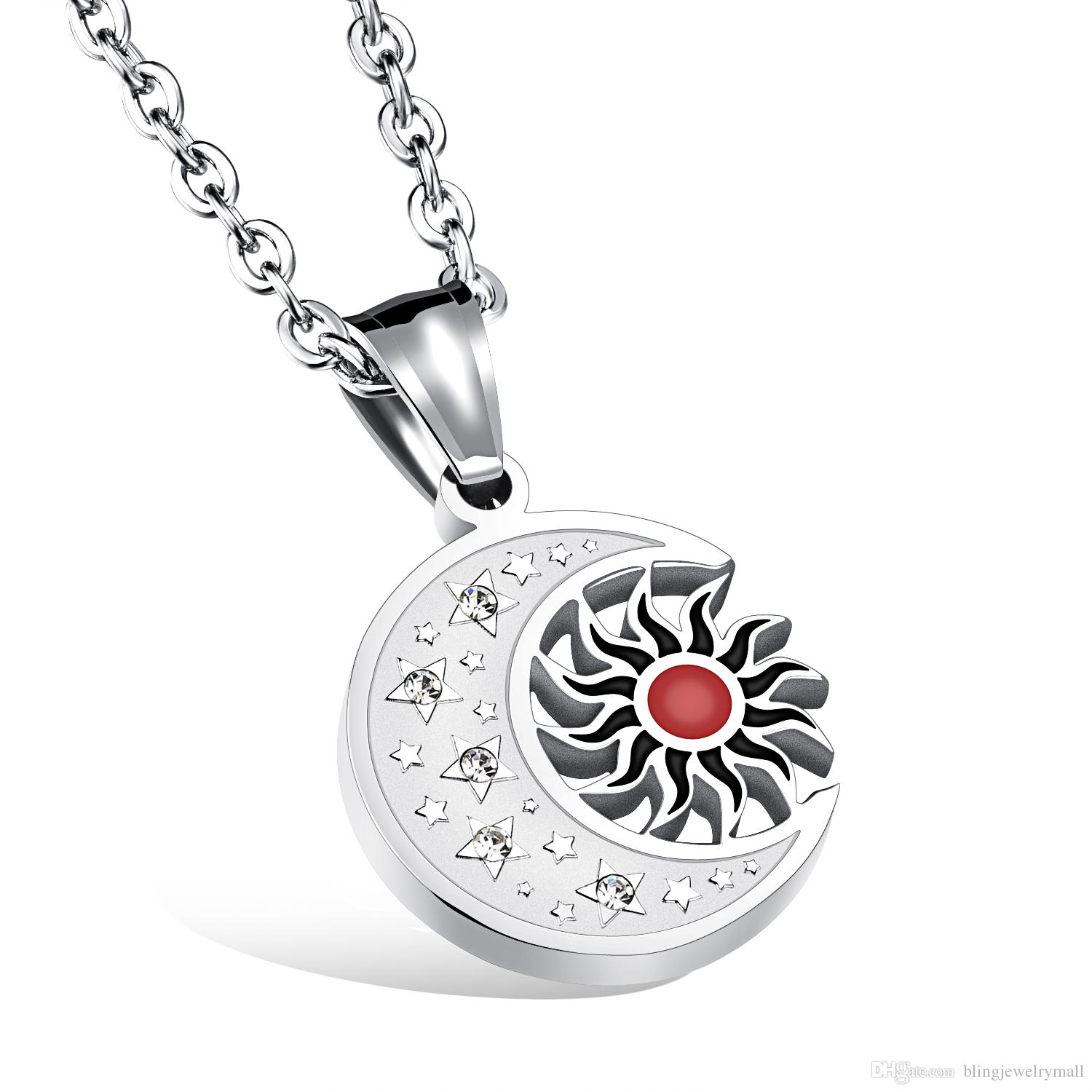 Casual Moon Sun Necklaces & Pendants Pure 316L Stainless Steel Cubic Zirconia Chain High Quality Necklace Jewelry GX1079
Casual Moon Sun Necklaces & Pendants Pure 316L Stainless Steel Cubic Zirconia Chain High Quality Necklace Jewelry GX1079