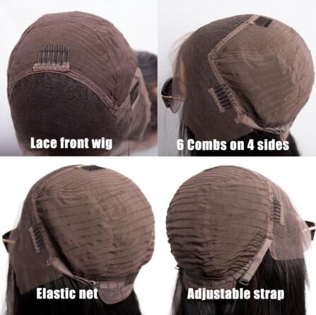 Full Lace Wig Bob Human Hair Wigs For Black Women Human Hair Lace Front Wigs Natural Black 1B #2 #4 Brown Bleached Knots