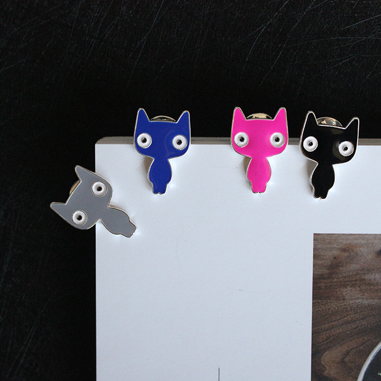 Dessin Animé Mignon Animal Dripping Chaton Sauvage Corsage Badge Accessoires Alliage pour Enfant Dur Émail Broches Broches Boucle En Gros Drop Sh