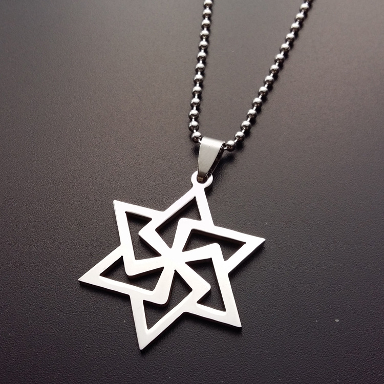1pcs stainless steel magic six-pointed star pendant necklace hollow geometric hexagon necklace girl love Hexagonal shape necklace jewelry