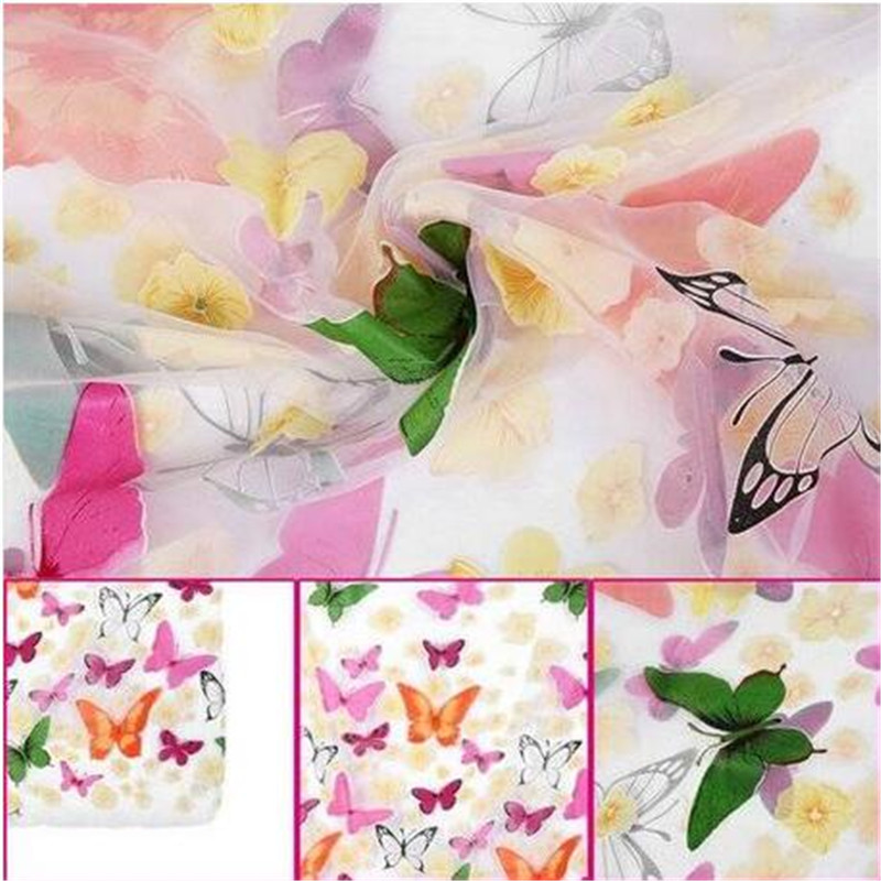 Wholesales !! Romantic Butterfly Transparent Curtains Tulle 1x2m for Casement And Door Sheer Curtains