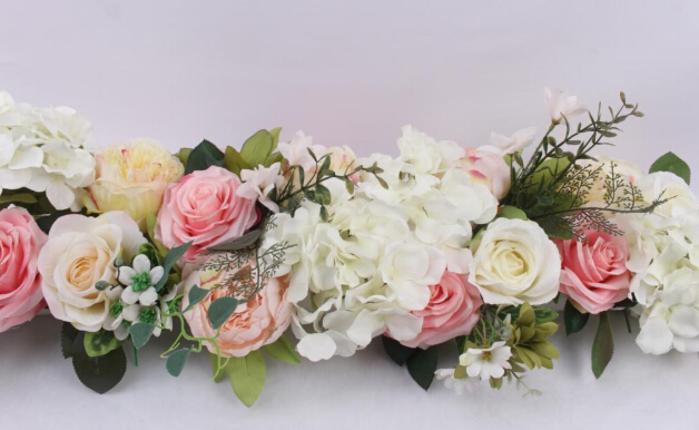 2M wedding Road cited flowers rose peony hydrangea mix DIY arched door Flower Row Window T station wedding decoration