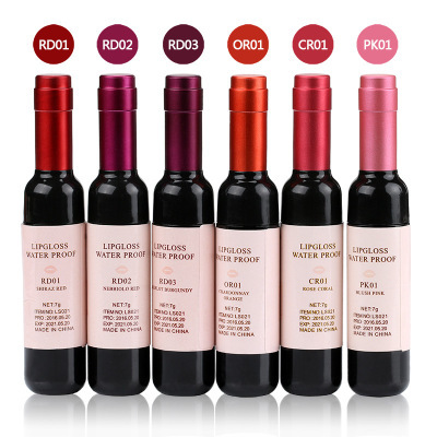 Red wine Bottle Lip gloss water proof velvet liquid lipstick 7ml waterproof, Mixed color 
Red wine Bottle Lip gloss water proof velvet liquid lipstick 7ml waterproof, Mixed color