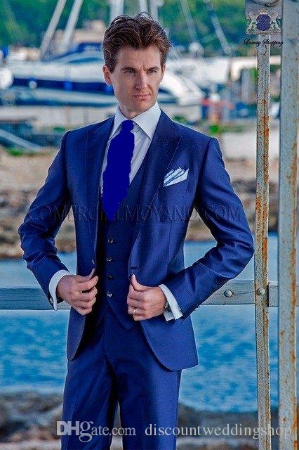 Top Design Groom Tuxedos Blue Peak Lapel Groomsmen Best Man Suit Wedding Mens Suits (Jacket+Pants+Vest+Tie) J398, Same as image
Top Design Groom Tuxedos Blue Peak Lapel Groomsmen Best Man Suit Wedding Mens Suits (Jacket+Pants+Vest+Tie) J398, Same as image