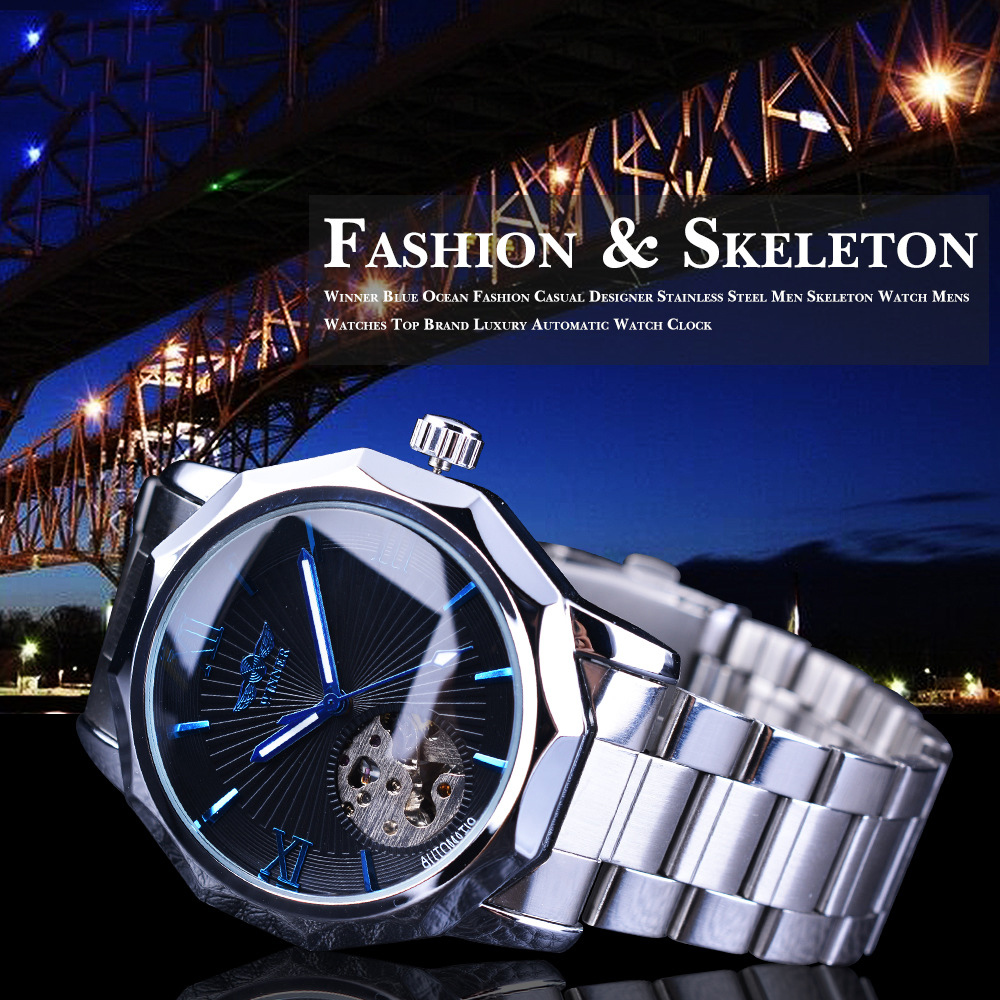 Fashion Accessories Blue Ocean Geometry Design Transparent Skeleton Dial Mens Watch Top Brand Luxury Automatic Mechanical Wristwatch Clock
Fashion Accessories Blue Ocean Geometry Design Transparent Skeleton Dial Mens Watch Top Brand Luxury Automatic Mechanical Wristwatch Clock