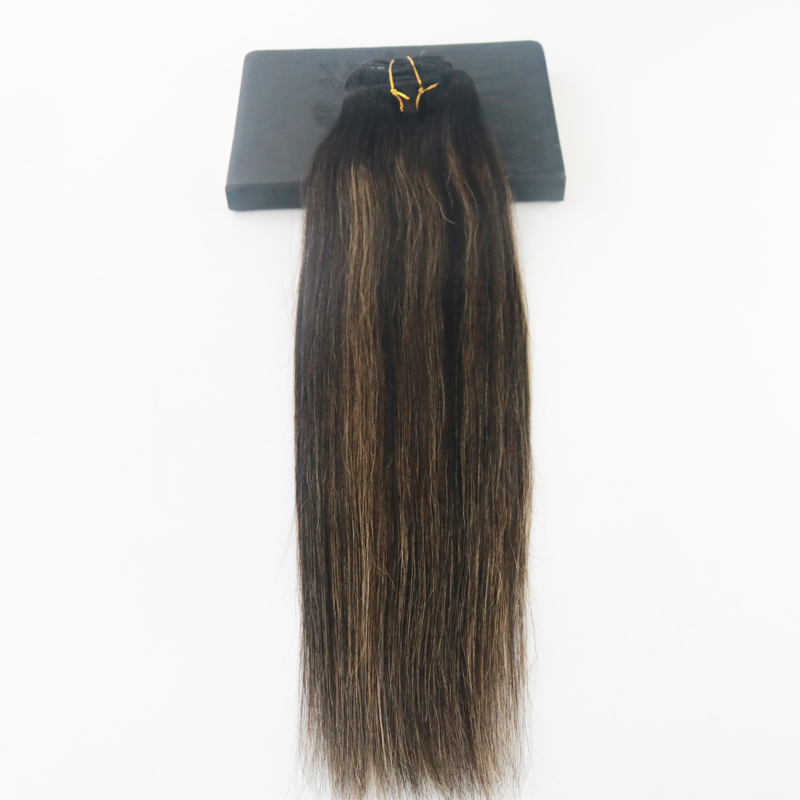 High Quailty Brazilian Remy Hair #1B#6#1B Balayage Color 14-24" Straight Hair Bundles Clip In Hair Extensions Free Shipping