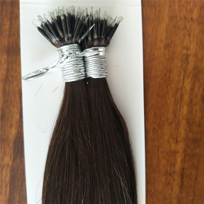 300s Thick Remy Micro Beads Human Hair Extensions European Natural Black colors Peruvian Virgin Hair Black Brown Blonde Piano Nano Ring Hair 300g