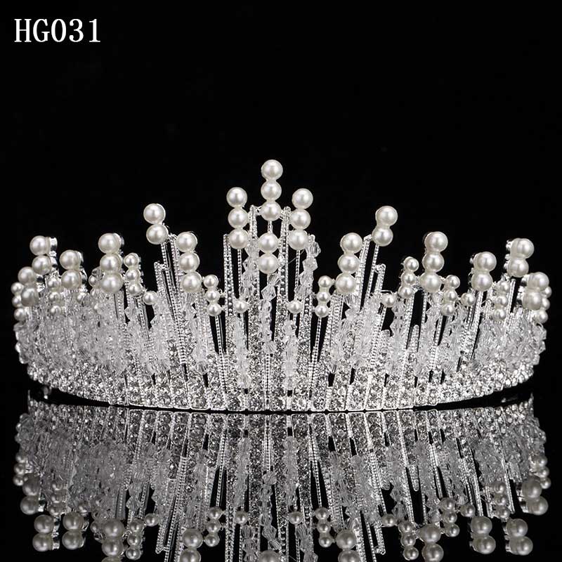Diverse Silver Crystal Bride tiara Crown Fashion Pearl Queen Wedding Crown Headpiece Wedding Hair Jewelry Accessories