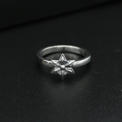 925 sterling silver vintage jewelry antique silver brand American hand-made designer star rings for women