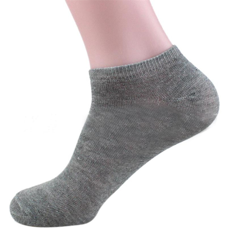 Wholesale- Feitong Men Socks Spring Summer Solid Color Casual Cotton Spandex Breathable Men's Socks Low Neckline Men Meias Sokken