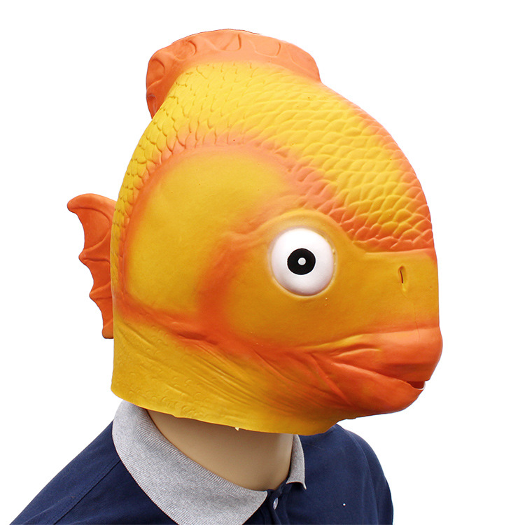 New Style Halloween Overhead Funny Cosplay Accessories Fancy Yellow Fish Mask Dress Up Latex Mask for Party, As pic
New Style Halloween Overhead Funny Cosplay Accessories Fancy Yellow Fish Mask Dress Up Latex Mask for Party, As pic