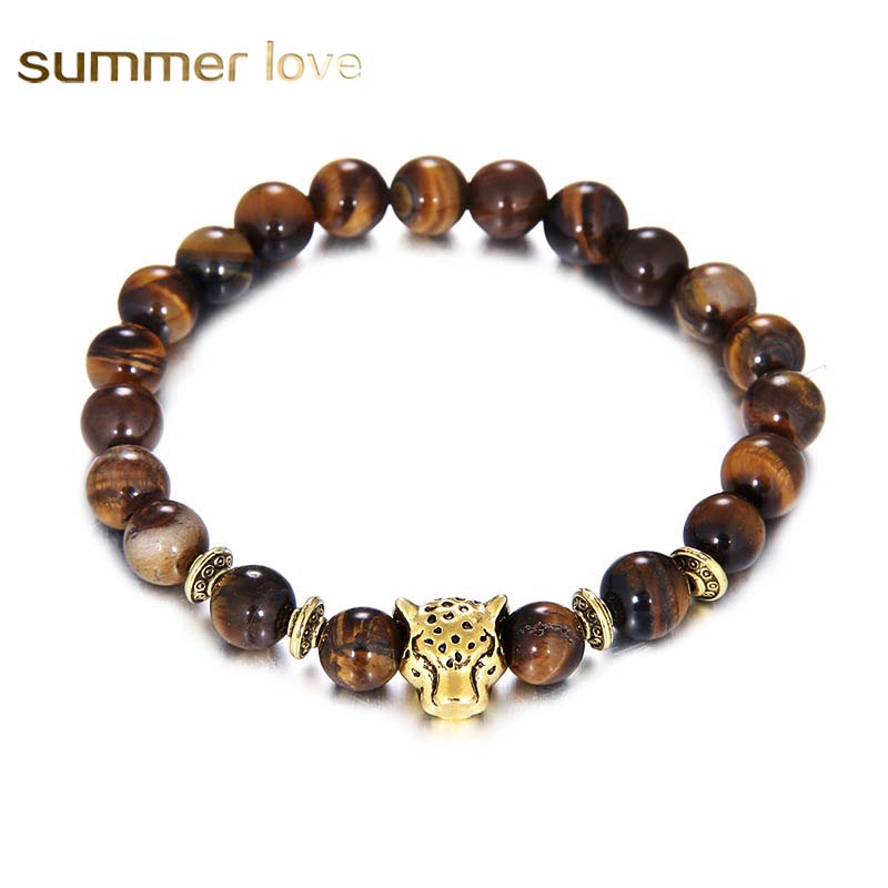 Gold Color Leopard Lion Head Bracelet Tiger Eye Buddha Beads Bracelets Bangles Charm Natural Stone Yoga Bracelet Women Men Jewelry
Gold Color Leopard Lion Head Bracelet Tiger Eye Buddha Beads Bracelets Bangles Charm Natural Stone Yoga Bracelet Women Men Jewelry