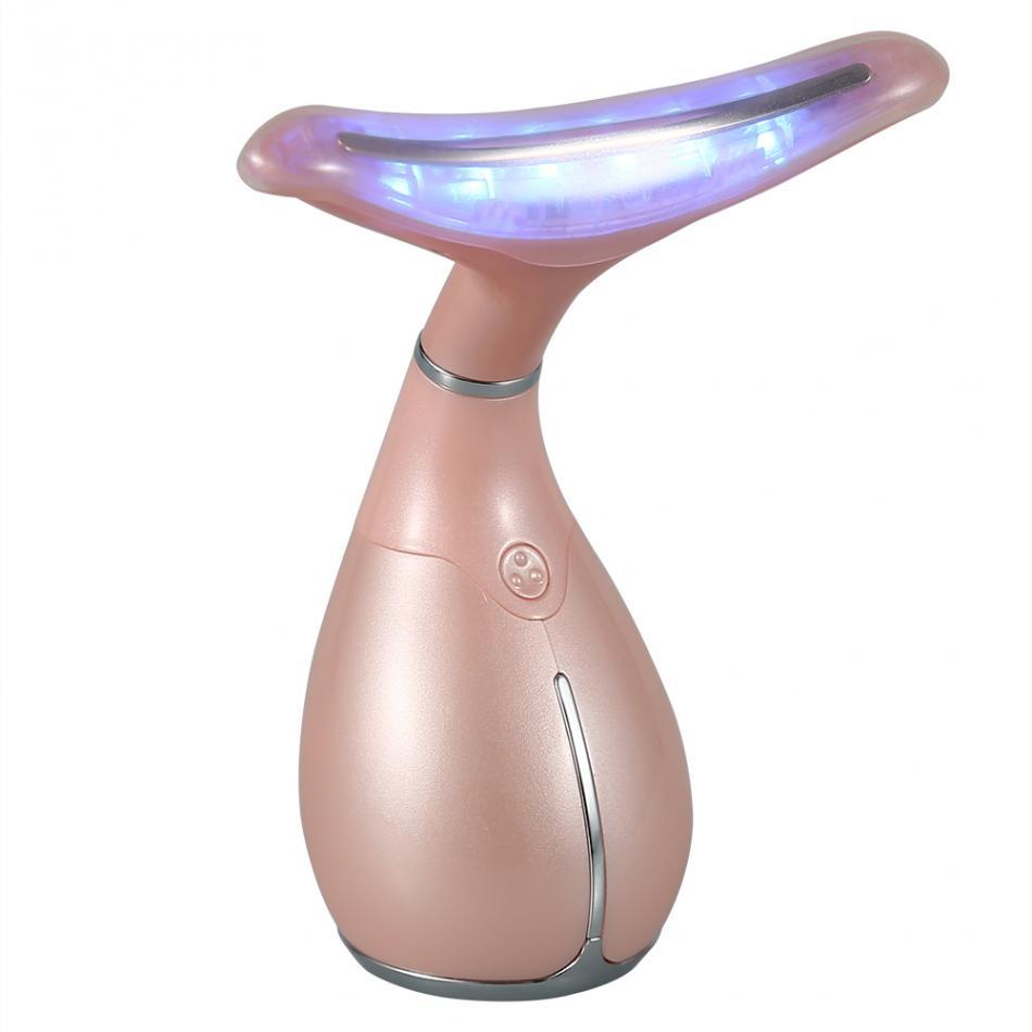 LED Neck Massager Photon Therapy Vibration Wrinkle Removal Massage Machine Neck Skin Tighten Firming Lifting Beauty Skin Device