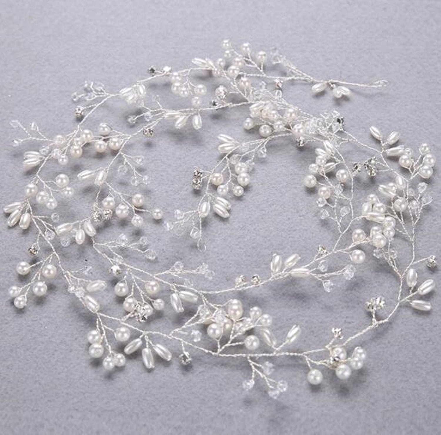 Wedding Bridal Crystal Fascinators Long Hair Chain Jewelry Rhinestone Crown Princess Queen Headdress Prom Gold Silver Hair Band Ac