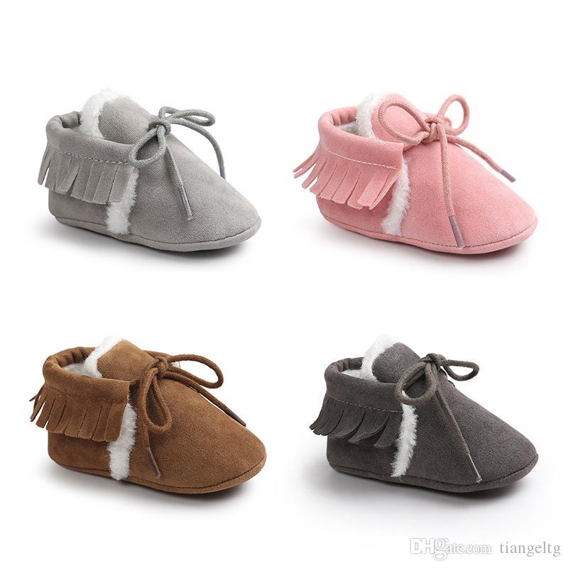 Baby Cotton-padded Shoes Frosted Tassels Infant Anti-slip Soft Sole Winter Infant Toddler Walking Shoes Prewalkers 0-18M, Light gray
Baby Cotton-padded Shoes Frosted Tassels Infant Anti-slip Soft Sole Winter Infant Toddler Walking Shoes Prewalkers 0-18M, Light gray