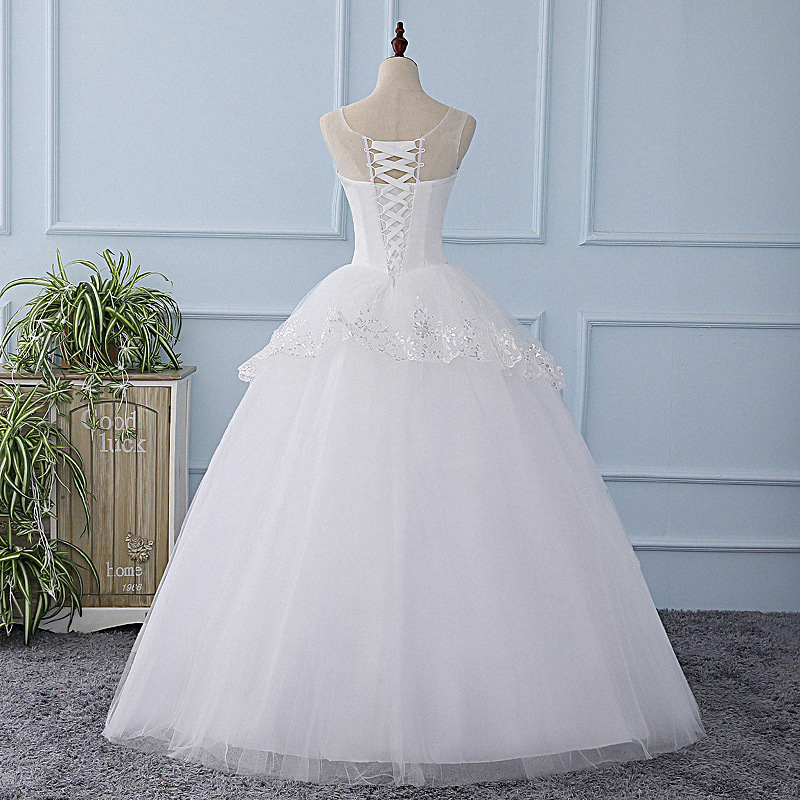 2018 Simple Lace Wedding Dress Cheap Customized Bridal Gowns Women Plus Size Wedding Dresses Ball Gown Vestidos Novia