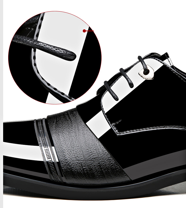 2018 Best Selling Men Shoes Genuine Leather Splicing Design Lace Up Black Brown Men Formal Occasions Shoes With Free Shipping