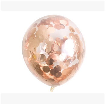 Transparent Latex Balloon With Rose Gold Confetti For Birthday Party Wedding Party Decoration 12 Inch & 18 Inch