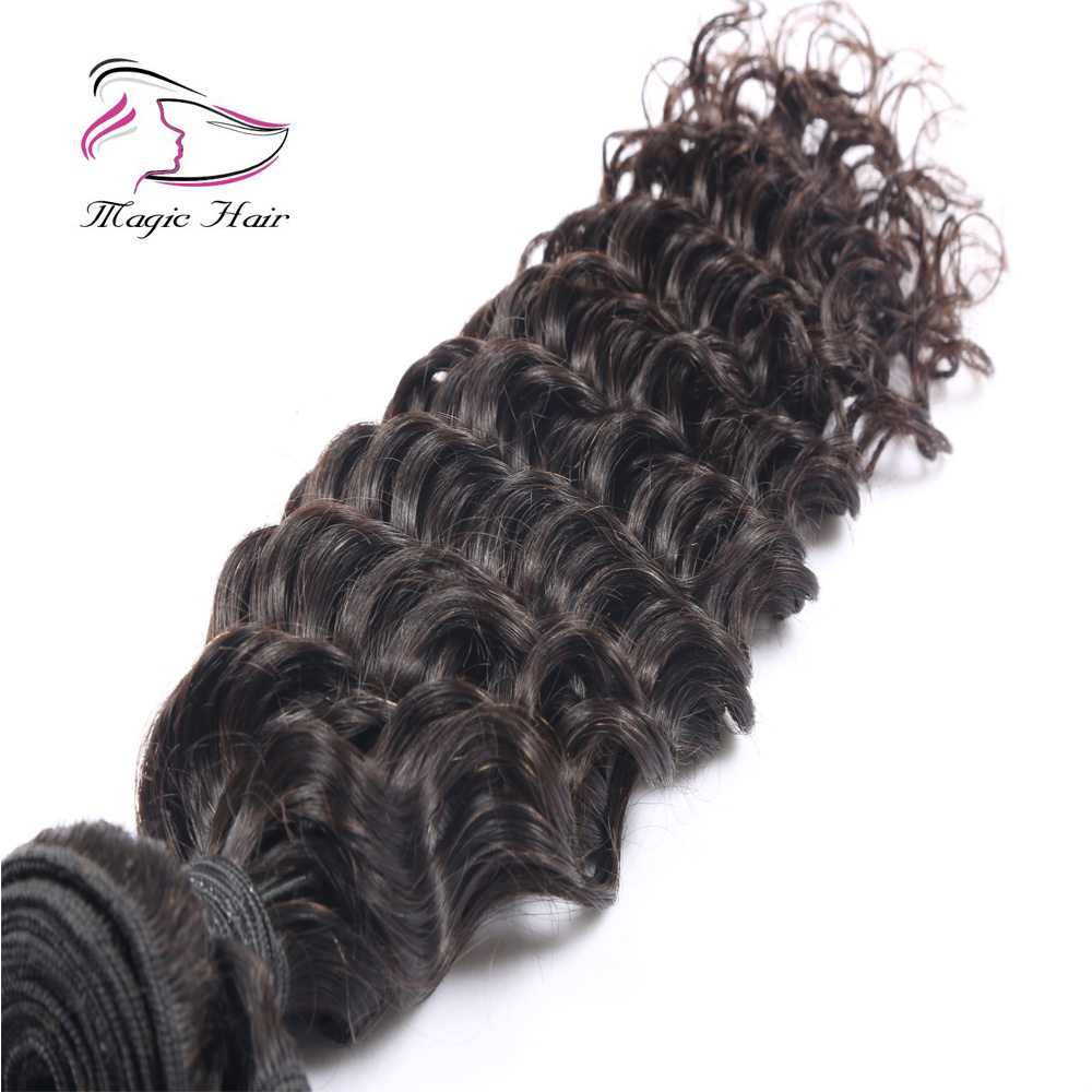 Hot selling Natural Color Hair Weaves Brazilian Deep Wave Human Hair Extensions 100gram Per Piece Remy Hair Bundles