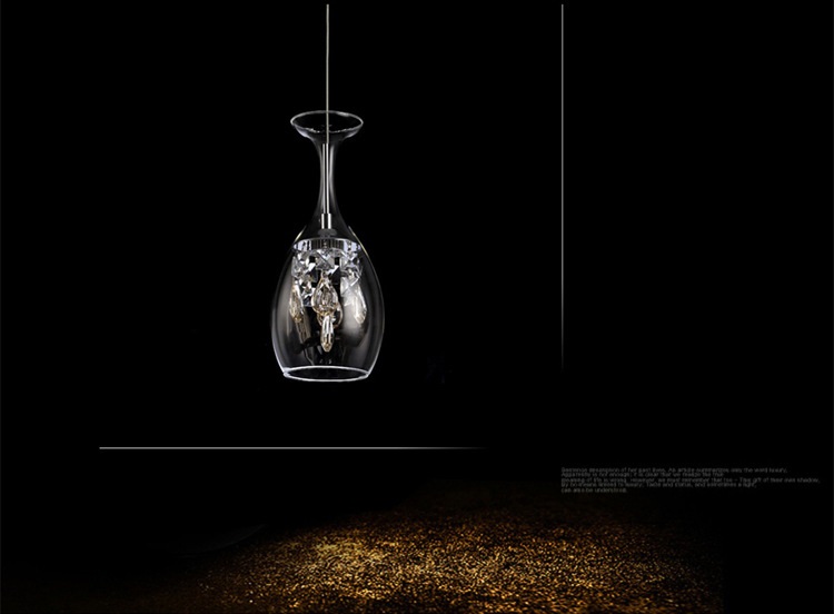 Crystal Modern Wine Glasses Bar Chandelier Ceiling Light Pendant Lamp LED Lighting Hanging Lamp Dining Living Room Fixture ing